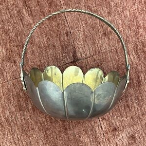 Antique Brass Metal Basket